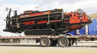 Loading Directional Drilling Ditch Witch JT60 Machine on Drop Deck Trailer [upl. by Enileoj344]