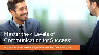 Master the 4 Levels of Communication for Success [upl. by Sessilu]