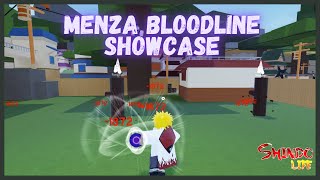 Max Level Menza Bloodline Showcase  Shindo life 2022 [upl. by Arihs]