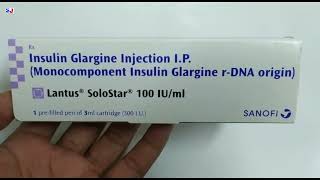 Lantus Solostar injection  insulin Glargine injection ip  Lantus Solostar 100 iu injection uses [upl. by Carl]