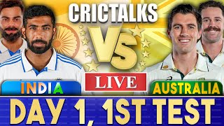 Live IND Vs AUS Day 1  1st Test  Live Scores amp Commentary  India vs Australia  Last 10 [upl. by Treiber]