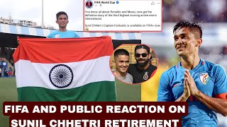 Sunil Chhetri Announce his retirement from football Fifa football Virat Kohli fans reaction [upl. by Enelcaj]