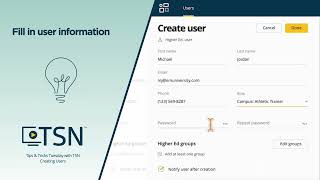 Creating Users  Tips amp Tricks with TSN [upl. by Marve]
