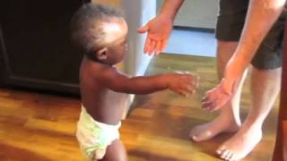 Zanders First Steps on his 11 month Birthday [upl. by Fonsie]