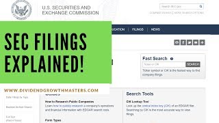 SEC Filings Explained Overview of 10 K 10 Q 8K And More [upl. by Sherj]