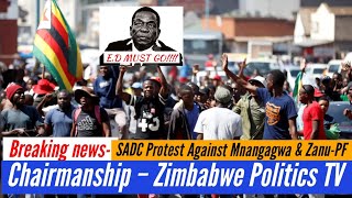 🔥SADC Protest Against Mnangagwa amp ZanuPfChairmanship – Zimbabwe Politics TV🎥 [upl. by Ahsilif]