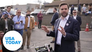 Republican JD Vance casts Election Day ballot  USA TODAY [upl. by Sewellyn318]