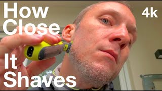 How Close Can Norelco OneBlade Shave Your Beard 4K [upl. by Nedry]