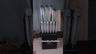 Unboxing Elegance Klausmeyer STAHL White 13Piece Knife Block Set kitchenknife kitchen cooking [upl. by Haley]