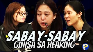 Sabaysabay na humarap si Cassandra Ong Alice Guo at Shiela Guo sa senate hearing [upl. by Atikahs]