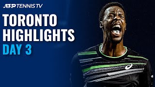 Monfils Back in Action Tiafoe and Shapovalov Battle  Toronto 2021 Highlights Day 3 [upl. by Atteloc]