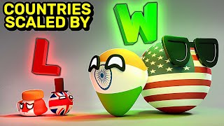 COUNTRIES SCALED BY WINS  Countryballs Animation [upl. by Odella]