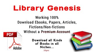 How to Download EbooksPDF for Free from Library Genesis without a Premium Account  libgen [upl. by Vitoria]