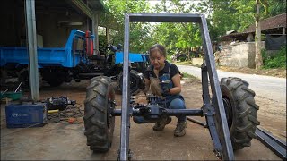 timelapse video Restoring and building a threewheeled vehicle from an old engine Full video [upl. by Biggs234]