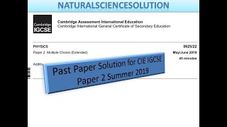 CIE IGCSE 0625MJ19 Paper 22 part 1 [upl. by Cyndia]