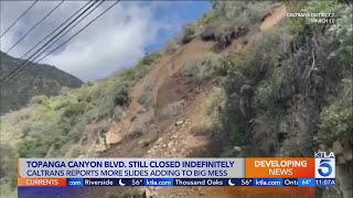 Caltrans says Topanga Canyon still too dangerous to reopen [upl. by Nitfa]