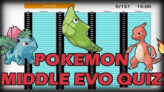 Every Pokemon MIDDLE Evolution Pokemon Middle Evo Quiz [upl. by Rafaelle]