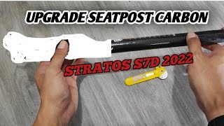 Upgrade Seatpost Carbon Polygon Stratos S7D 2022Super Ringan [upl. by Rockel]