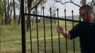 Installing ornamental steel fence on a grade [upl. by Lymn903]