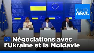 Négociations ouvertes avec lUkraine et la Moldavie pour leur adhésion dans lUE  euronews 🇫🇷 [upl. by Ainehta]