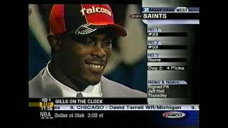 2001 NFL Draft part 2 on ESPN with Chris Berman and Mel Kiper Drew Brees Michael Vick Tomlinson [upl. by Assyral53]