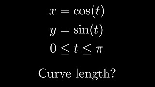 Parameterized curve length  GRE Mathematics Subject Test [upl. by Adner464]