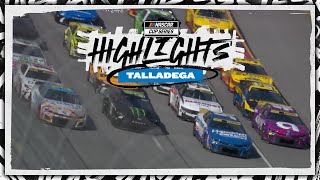 Wild fourwide racing for the lead during Stage 1 at Talladega  NASCAR [upl. by Sivra]