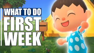 👉 Your First Week in Animal Crossing New Horizons  First Things to Do  Tips [upl. by Fattal]