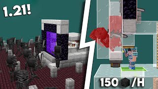 Minecraft Wither Skeleton Farm 121 Tutorial  BEST Wither Skeleton Farm Minecraft  150 Perh [upl. by Aikenat]