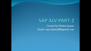 SAP ALV Report and modularization techniques [upl. by Aara748]