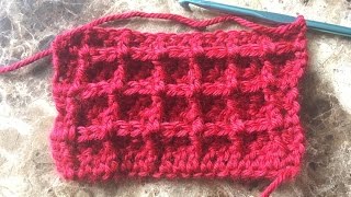 how to crochet the waffle stitch [upl. by Carrel]