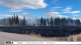 19 acres burn in Sunday wildfire near Kalispell [upl. by Jordon]