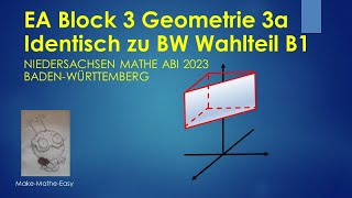 EA Niedersachsen Block 3a  BW Wahlteil 1 Mathe Abi 2023 Geometrie Werbefläche [upl. by Murtagh]