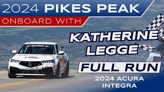 Katherine Legge Makes Pikes Peak Debut in HRC Acura Integra  Pikes Peak Race Day Onboard 2024 [upl. by Suhpesoj]