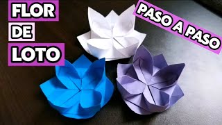 🏵🏵 ¿CÓMO HACER FLOR DE LOTO DE PAPEL  PASO A PASO ORIGAMI FACIL MANUALIDADES LAS TIENES QUE HACER [upl. by Asel]