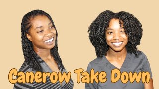 How to Take Down Canerows Braids and twists with no breakage or damage [upl. by Kevan347]