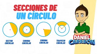 SECCIONES DE UN CIRCULO Segmento sector corona y trapecio circular super facil [upl. by Iolande]