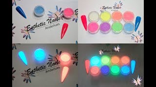 Tuto poudre lumineuse  Nail light powder [upl. by Ydolem441]