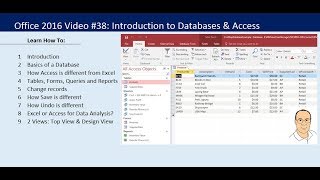 Office 2016 Video 38 Introduction to Databases amp Access [upl. by Adur]