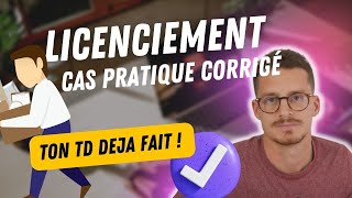 Cas pratique corrigé Droit du travail 55 Indemnité de licenciement [upl. by Kissee]