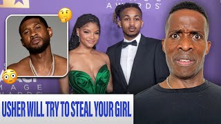 Usher Tried To Feed Halle Bailey A Cherry In Front of DDG [upl. by Adis]