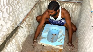 WoW ExcellentHow To Install Indian Toilet Seat Accurately Easy And FastestUsing By Sand cement [upl. by Cheatham445]