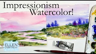 Beginner Watercolor Impressionistic Landscapes [upl. by Yaned]