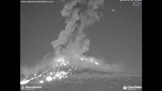 Popocatepetl’s Volcanic Explosion Drives Ash Plumes High Into Mexican Sky [upl. by Eustis747]