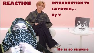 He have CLEAR View REACTION to BTS V introducing his Album quotLayoverquot [upl. by Min]