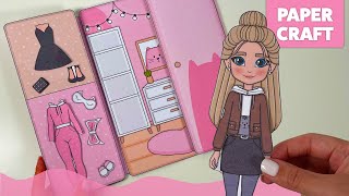 Paper Doll Wardrobe 👗✂️  Easy Paper Craft [upl. by Dustman]