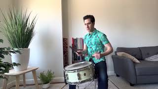 Snare Drum Brush Solo on a Kentville Kangaroo Skin Drumhead [upl. by Howzell]