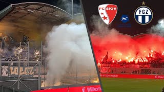 SÜDKURVE mit KLASSE Support unter der Woche in Sion 🔥  Stimmungsvideo FC Sion v FC Zürich [upl. by Schinica993]