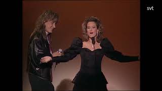 Haakon Pedersen and Elisabeth Berg Nattens drottning  Sweden Melodifestivalen 1989 [upl. by Inahs]