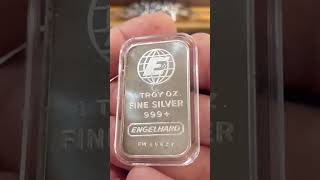 VINTAGE ENGELHARD BAR  1 Troy Oz  999 Fine Silver [upl. by Ainaj400]